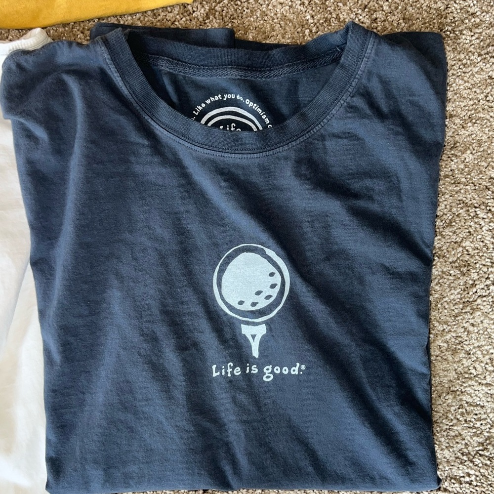 Lot Of 3 Men’s Life Is Good Short Sleeve T- Shirts Crewneck Style Size XL/L - Picture 9 of 10